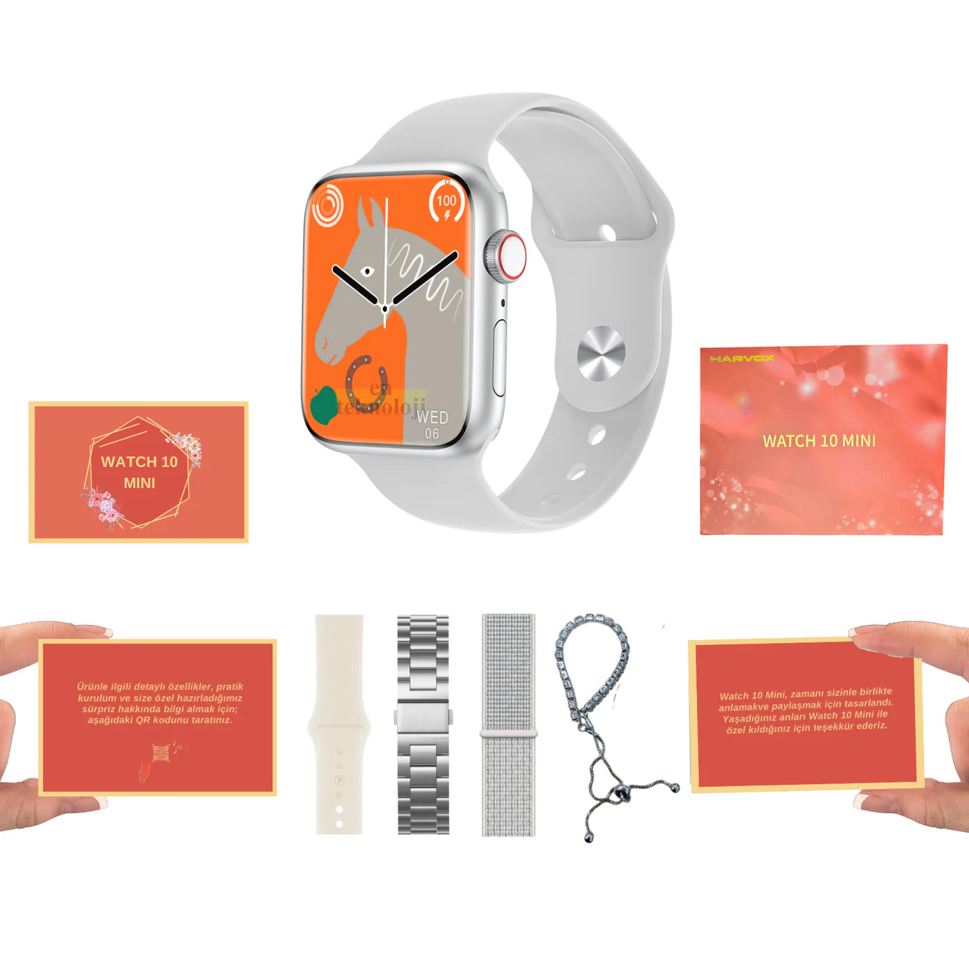 Harvox Watch 10 Mini Akıllı Saat (Valentine Edition)